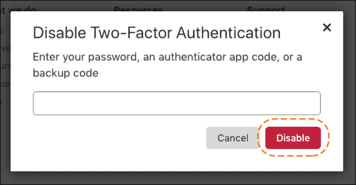 旧URL:https://support.cloudflare.com/hc/article_attachments/360038195192/2FA_disable.png Article IDs: 200167906 | Securing user access with two-factor authentication (2FA)